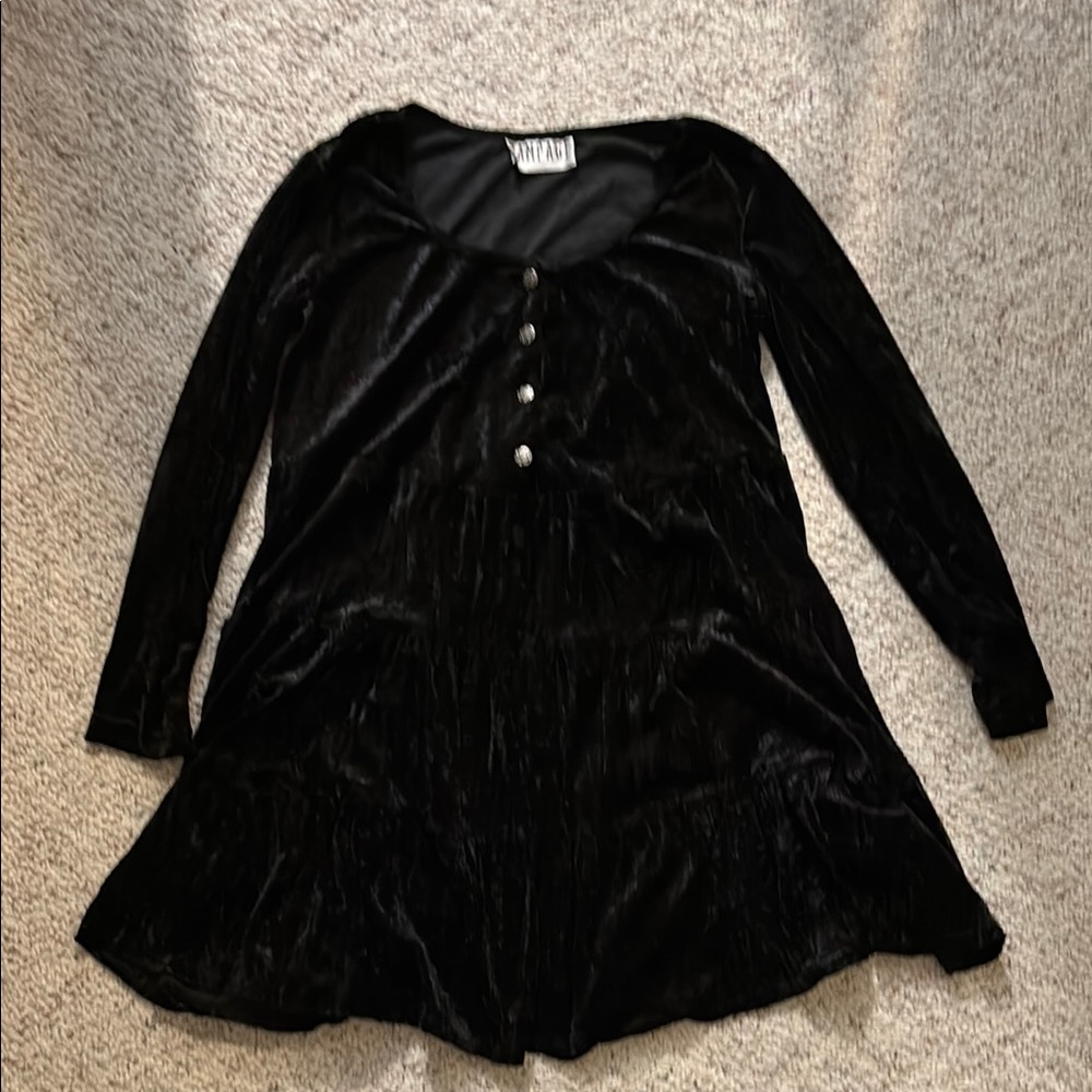 Vintage Rampage Velvet Long Sleeve Mini Dress